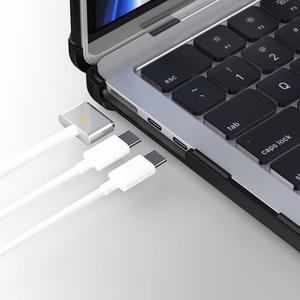 Tech-Protect SmartShell Pro apvalks MacBook Air 13" 2023-2025 M2 / M3 / M4 - caurspīdīgs un melns