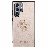 Guess GUHCS22L4GMGPI S908 S22 Ultrapink/rozā maciņš 4G Big Metal Logo