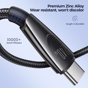 Joyroom Pioneer sērijas SA31-CC5 USB-C / USB-C 240W 1.2m kabelis - melns