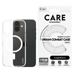 CARE by PanzerGlass Flagmanis viedtālruņa apvalks iPhone 16 6.1" balts/balts Magnētiskais 1337