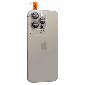Spigen Optik.tR EZ Fit kameras aizsargs iPhone 14 Pro / Pro Max / 15 Pro / Pro Max – dabīgais titāns, 2 gab.