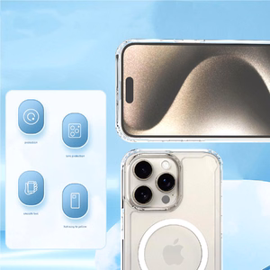 Caurspīdīgs stūra apvalks MagSafe iPhone 16 Pro - caurspīdīgs