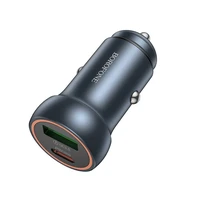Auto lādētājs Borofone BZ32A USB-C/USB-A 30W pelēks