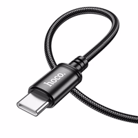 Kabelis USB C uz USB C Hoco 3A 60W 2 m X89 melns