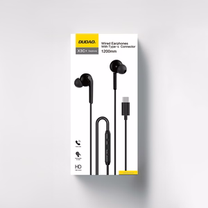 Dudao X3C+ Wisarkans USB-C In-Ear Austiņas 1.2m - Melns