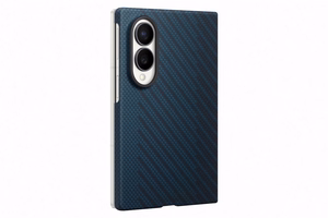 Samsung Galaxy Z Fold8 aramīda šķiedras magnētiskais vāciņš ar 2 pretatspīduma plēvēm, zils