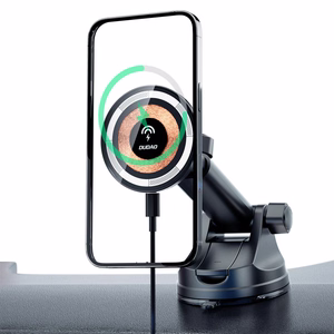 Dudao F12MAX+ automašīnas turētājs ar 15W bezvadu lādētāju, saderīgs ar MagSafe, melns