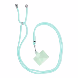SWING (6mm) Phone lanyard, Phone pendant with adjustable length / cord length 165cm (max 82.5cm in the loop) / on the shoulder or neck - lite green