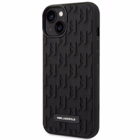 Karl Lagerfeld 3D Monogram viedtālruņa apvalks iPhone 14 Plus - melns
