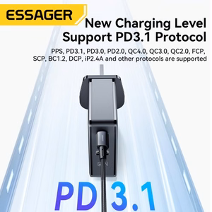 Lādētājs Essager GaN Journey melns 140W (2xPD / QC3.0)