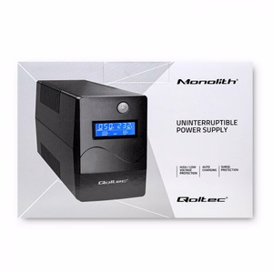 Qoltec Monolith nepārtrauktas barošanas avots (UPS) dubultās konversijas (Online) 0.45 kVA 240 W 2 AC ligzdas