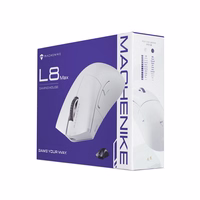 Machenike L8 Max Bezvadu spēļu pele ar Uzlādes stacija - melns