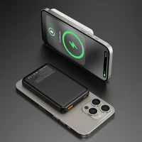 Bezvadu magnētiskais portatīvais lādētājs Dudao K14S USB-C / MagSafe 20W 5000mAh (melns)