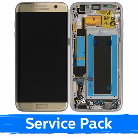 LCD ekrāns saderīgs ar Samsung G935 S7 Edge zeltains (in Service Pack box)(NoFrame version)
