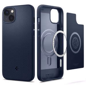 Spigen Mag Armor viedtālruņa apvalks iPhone 14 Plus - zils