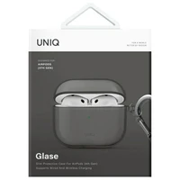 Uniq Glase apvalks AirPods 4 - daļēji caurspīdīgs