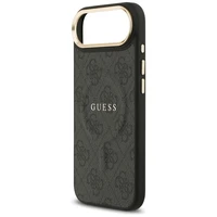 GUESS apvalks IPHONE 17 Air saderīgs ar MagSafe GUHMP17MP4MSEGCK (PU 4G ar klasisko) melns