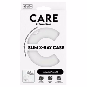 CARE by PanzerGlass X-Ray Soft Basic viedtālruņa apvalks iPhone 16 6.1" caurspīdīgs 1441