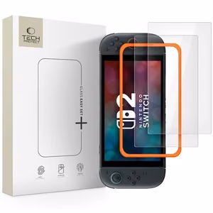 Tech-Protect Easy Set+ 2-pack tempered glass for Nintendo Switch 2 - transparent