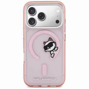 Karl Lagerfeld IML Peekaboo MagSafe чехол для iPhone 17 Pro Max розовый