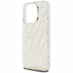 Karl Lagerfeld IML Fullover Logo viedtālruņa apvalks iPhone 15 Pro Max - zelts
