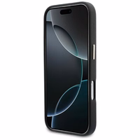 GUESS korpuss priekš IPHONE 17 GUHCP17S5PS4RGGK (PU FW Resin Logo) melns