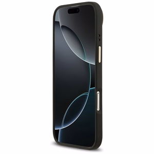 Guess Graudains Strass Logotips Magnētiskais viedtālruņa apvalks iPhone Air - melns