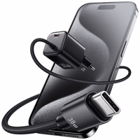 Tīkla lādētājs USAMS JC Series CC264 30W GaN Mini Fast Charger 2xUSB-C melns