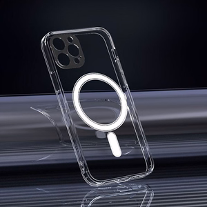 Чехол iPhone 12 Clear Mag Cover (STR / CAMERA PROTECTION) совместимый с MagSafe прозрачный