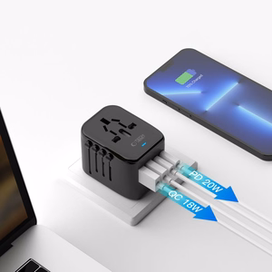Tech-Protect TA200 EU / UK / US / AU adapteris - melns