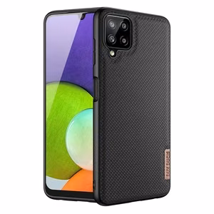 Dux Ducis Fino apvalks pārklāts ar neilona materiālu Samsung Galaxy A22 4G melns