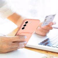 Karteņu viedtālruņa apvalks SAMSUNG S24 Ultra rozā