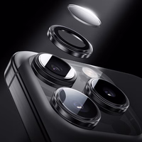 Benks rūdīts stikls Glass Warrior kameras lēcas aizsargs iPhone 16/16 Plus (2 lēcas), melna