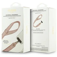 GUESS universālā siksna GUUCNP4DGMP (4G PU Strap Tether Patch Strass Metal Logo) rozā