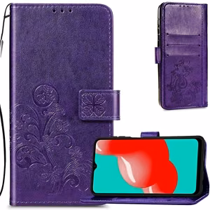 Futrālis Flower Book Samsung A125 A12/M127 M12 violets