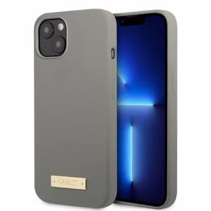 Viedtālruņa apvalks iPhone 13 mini 5.4 - pelēks Silikona Logo plāksne MagSafe