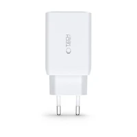 Tech-Protect C65W lādētājs 2x USB-C PD 65W / USB-A QC 3.0 - balts
