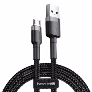Baseus Cafule CAMKLF-HG1 USB - micro USB kabelis, 2A, 3 m, melni pelēks