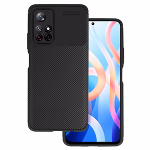 Vennus Carbon Elite viedtālruņa apvalks Xiaomi Redmi Note 11 5G/Note 11S 5G/Poco M4 Pro 5G melns