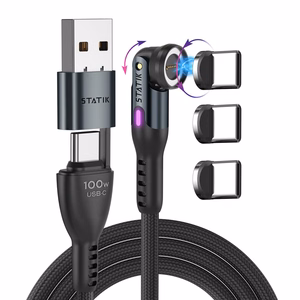 STATIK Statik 360 Pro kabelis 2.0 USB-C; 1 m, melns