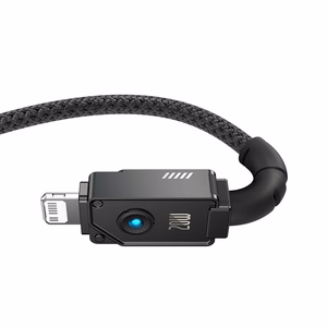 Baseus Unbreakable USB-C uz Lightning kabelis 1 m, 20W, melns