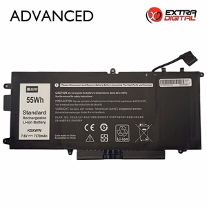 Klēpjdatora akumulators DELL K5XWW, 7270 mAh, Extra Digital Advanced