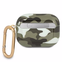 Guess GUAPUCAMA AirPods Pro apvalks zaļš/haki Camo kolekcija