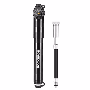 Rockbros HQ-67A-L03 BK velosipēda pumpis ar manometru – melns
