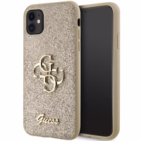 Guess GUHCN61HG4SGD apvalks iPhone 11 / Xr - zelta Glitter Script Big 4G