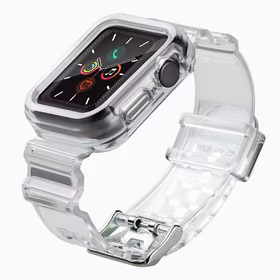 Silikona aproce siksniņa apvalks siksniņa gaismas komplekts Apple Watch 38mm - melns