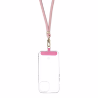 SWING (8 mm) tālruņa siksniņa, tālruņa piekariņš ar regulējamu garumu / auklas garums 165 cm (maks. 82,5 cm cilpā) / uz pleca vai ap kaklu – gaiši rozā