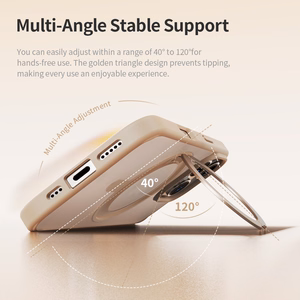 Rock Rotating Stand Soft Touch Series Magnetic for Iphone 16 Pro gold