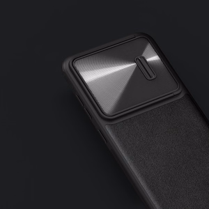 Nillkin CamShield Leather S viedtālruņa apvalks Samsung Galaxy S23+ ar kameras vāciņu melns