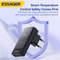Lādētājs Essager "Ultra Thin" melns 65W (PD / QC3.0)